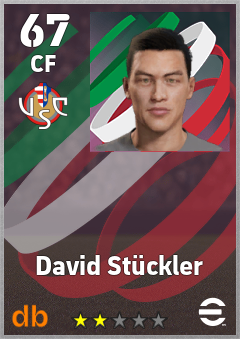 David Stückler — CF, OVR 67, MAX 67