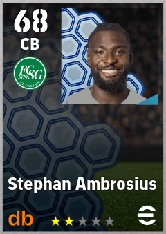 Stephan Ambrosius — CB, OVR 68, MAX 68