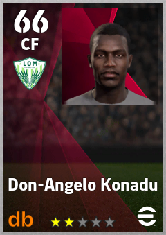 Don-Angelo Konadu — CF, OVR 66, MAX 66
