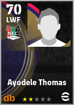 Ayodele Thomas — LWF, OVR 70, MAX 70