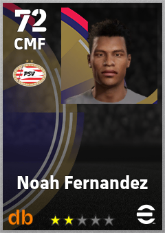 Noah Fernandez — CMF, OVR 72, MAX 72