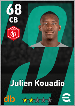 Julien Kouadio — CB, OVR 68, MAX 68