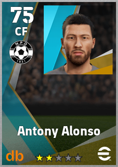 Antony Alonso — CF, OVR 75, MAX 75