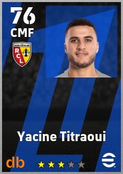 Yacine Titraoui — CMF, OVR 76, MAX 76