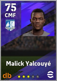Malick Yalcouyé — CMF, OVR 75, MAX 75