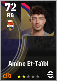 Amine Et-Taïbi — RB, OVR 72, MAX 72