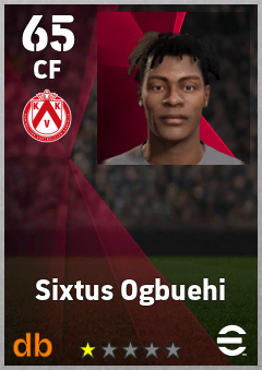 Sixtus Ogbuehi — CF, OVR 65, MAX 65
