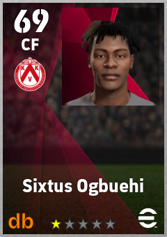 Sixtus Ogbuehi — CF, OVR 69, MAX 69