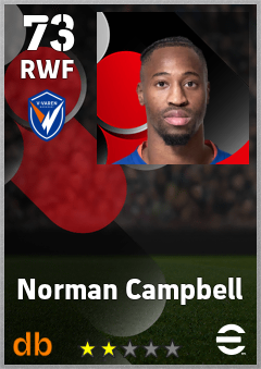 Norman Campbell — RWF, OVR 73, MAX 73