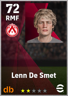 Lenn De Smet — RMF, OVR 72, MAX 72