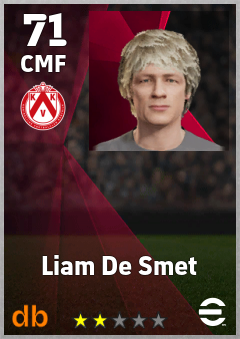 Liam De Smet eFootball player card