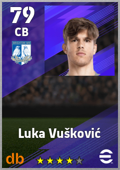 Luka Vušković — CB, OVR 79, MAX 79