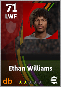 Ethan Williams — LWF, OVR 71, MAX 71
