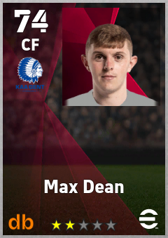 Max Dean — CF, OVR 74, MAX 74