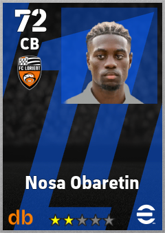 Nosa Obaretin — CB, OVR 72, MAX 72