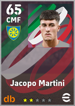 Jacopo Martini — CMF, OVR 65, MAX 65