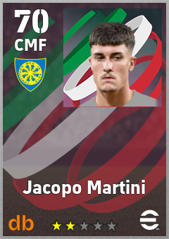 Jacopo Martini — CMF, OVR 70, MAX 70