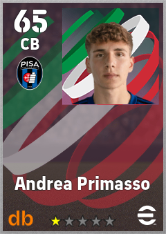 Andrea Primasso — CB, OVR 65, MAX 65