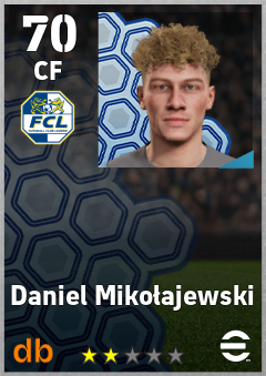 Daniel Mikołajewski — CF, OVR 70, MAX 70