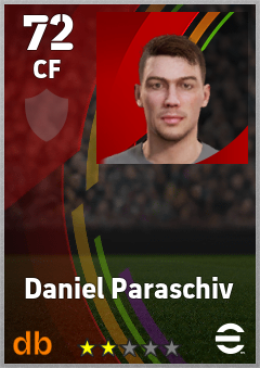 Daniel Paraschiv — CF, OVR 72, MAX 72