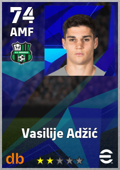 Vasilije Adžić — AMF, OVR 74, MAX 74