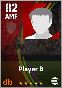 Player B eFootball player card
