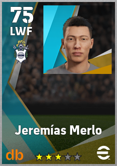 Jeremías Merlo — LWF, OVR 75, MAX 75