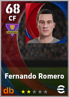 Fernando Romero — CF, OVR 68, MAX 68