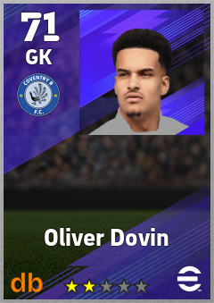 Oliver Dovin — GK, OVR 71, MAX 71