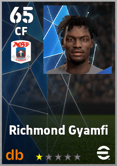 Richmond Gyamfi — CF, OVR 65, MAX 65