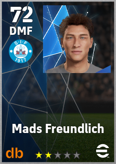 Mads Freundlich — DMF, OVR 72, MAX 72