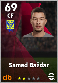 Samed Baždar — CF, OVR 69, MAX 69