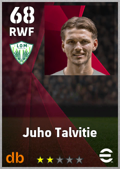 Juho Talvitie — RWF, OVR 68, MAX 68