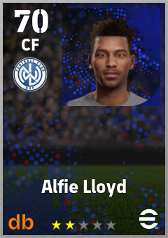 Alfie Lloyd — CF, OVR 70, MAX 70