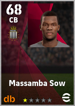 Massamba Sow — CB, OVR 68, MAX 68