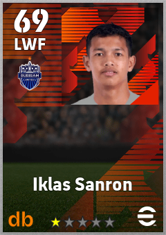 Iklas Sanron — LWF, OVR 69, MAX 69