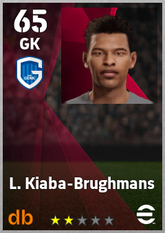 L. Kiaba-Brughmans — GK, OVR 65, MAX 65