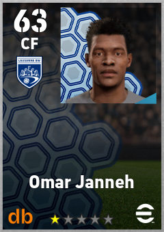 Omar Janneh — CF, OVR 63, MAX 63