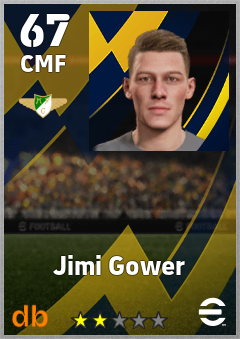 Jimi Gower — CMF, OVR 67, MAX 67