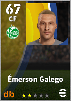 Émerson Galego — CF, OVR 67, MAX 67