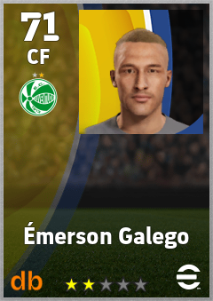 Émerson Galego — CF, OVR 71, MAX 71