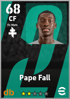 Pape Fall — CF, OVR 68, MAX 68