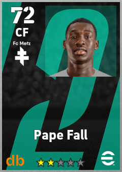 Pape Fall — CF, OVR 72, MAX 72