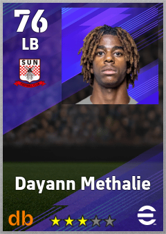 Dayann Methalie — LB, OVR 76, MAX 76