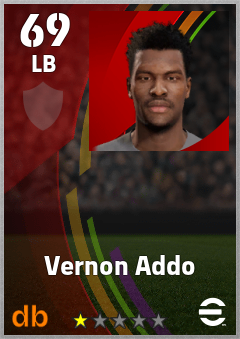 Vernon Addo — LB, OVR 69, MAX 69