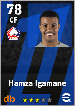 Hamza Igamane — CF, OVR 78, MAX 78