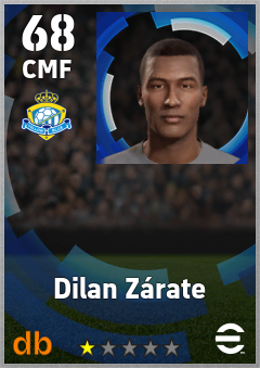Dilan Zárate — CMF, OVR 68, MAX 68