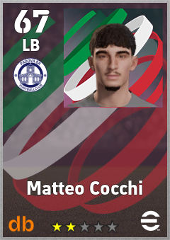 Matteo Cocchi — LB, OVR 67, MAX 67