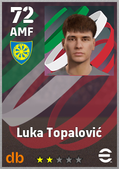 Luka Topalović — AMF, OVR 72, MAX 72
