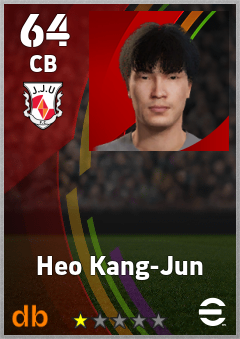 Heo Kang-Jun — CB, OVR 64, MAX 64